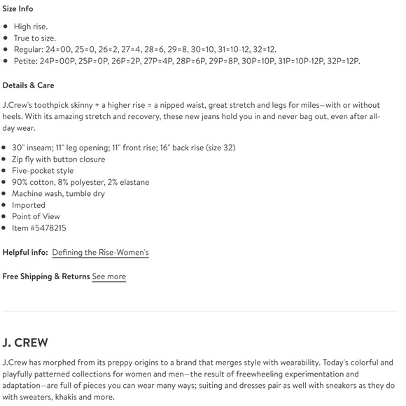 J.Crew lookout high rise white jeans 27 - Picture 3 of 5